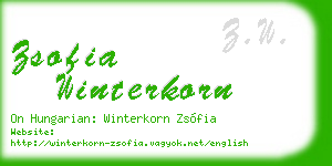 zsofia winterkorn business card